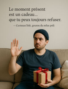 le moment présent est un cadeau ...que tu peux refuser www.sousdeveloppementpersonnel.fr