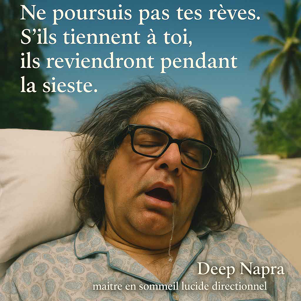 ne poursuis pas tes rêves, s'ils tiennent à toi, ils reviendront d'eux-mêmes pendant la sieste www.sousdeveloppementpersonnel.fr