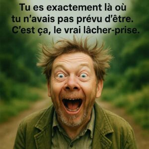 “Tu es exactement là où tu n’avais pas prévu d’être. C’est ça, le vrai lâcher-prise.” citation www.sousdeveloppementpersonnel.fr