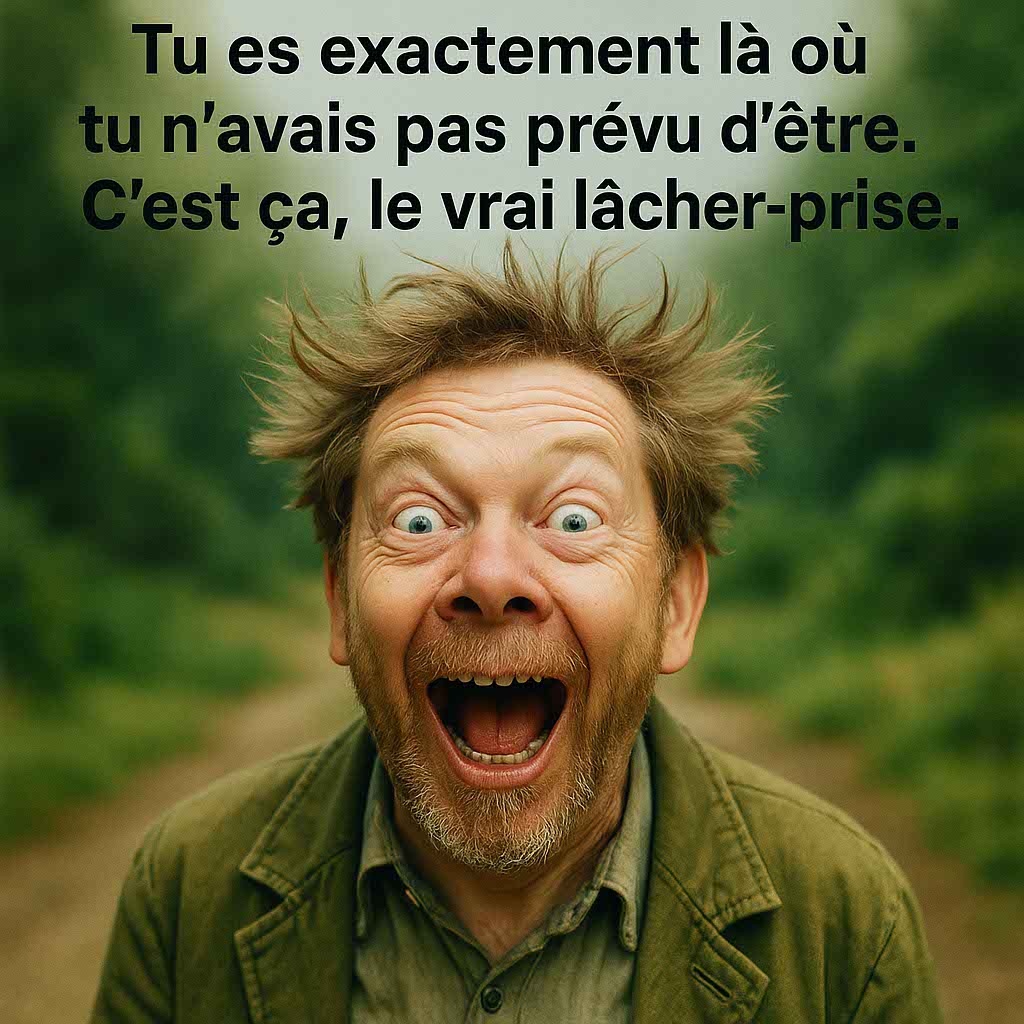 “Tu es exactement là où tu n’avais pas prévu d’être. C’est ça, le vrai lâcher-prise.” citation www.sousdeveloppementpersonnel.fr